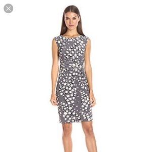 Grey with White Circles Anne Klein Dress Sz 6